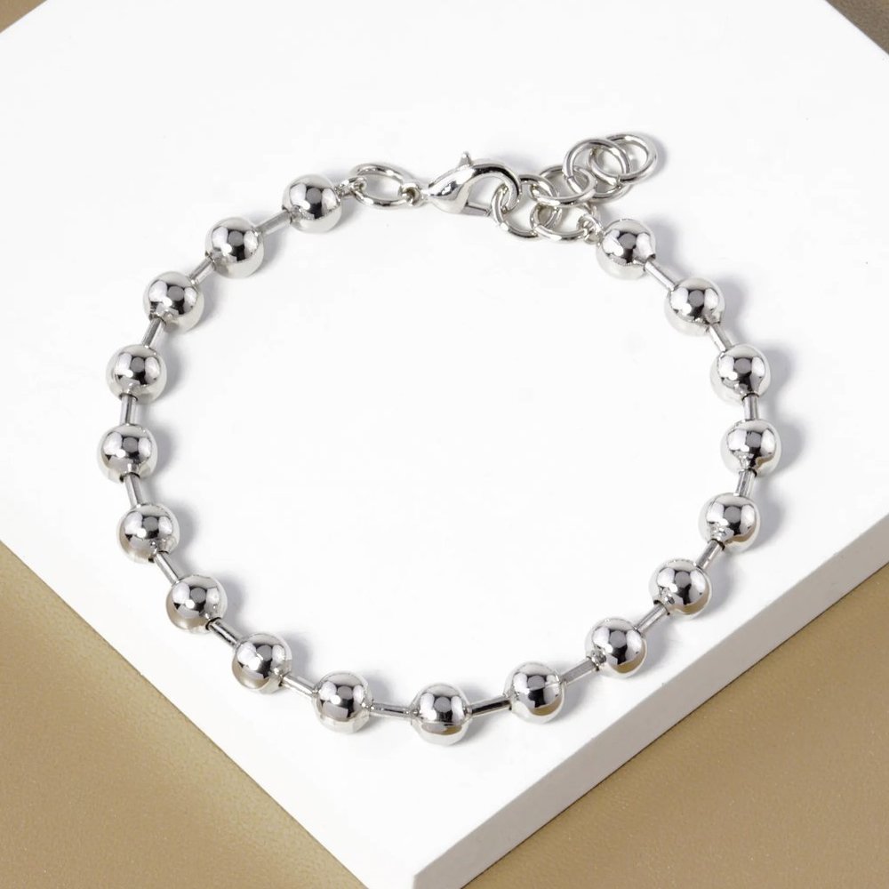 18K GOLD DIPPED BALL CHAIN BRACELET
